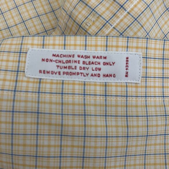 Brooks Brothers Mens Shirt S Yellow Check Button Up Preppy Classic Office Travel - Picture 9 of 11